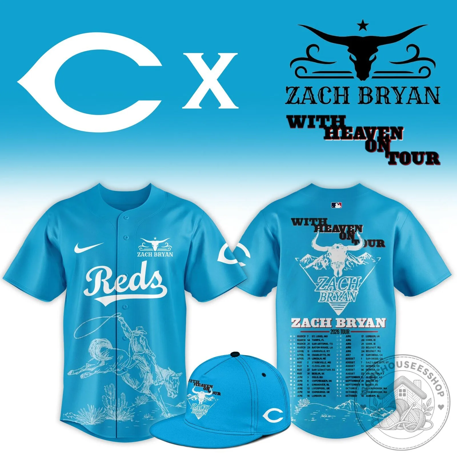 CIN x Zach Bryan With Heaven On Tour Jersey NN - Wool House E-Shop